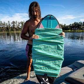 Phase 5 Wakesurf Board Sock in Banana/Mint - BoardCo