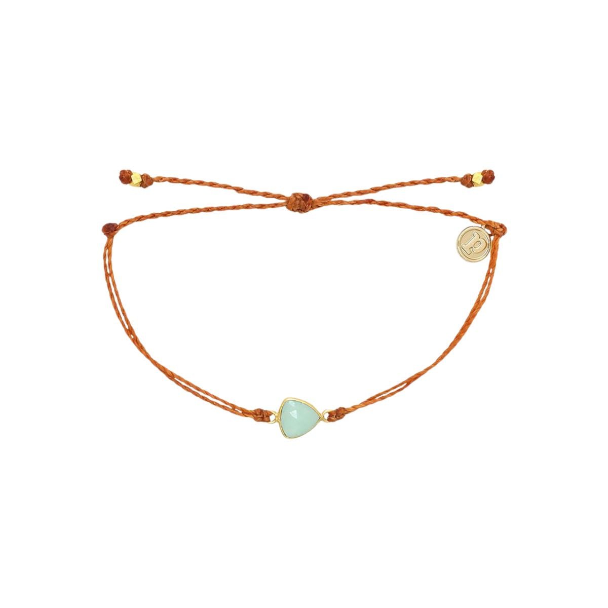 Pura Vida Gold Chalcedony Bracelet in Burnt Orange - BoardCo