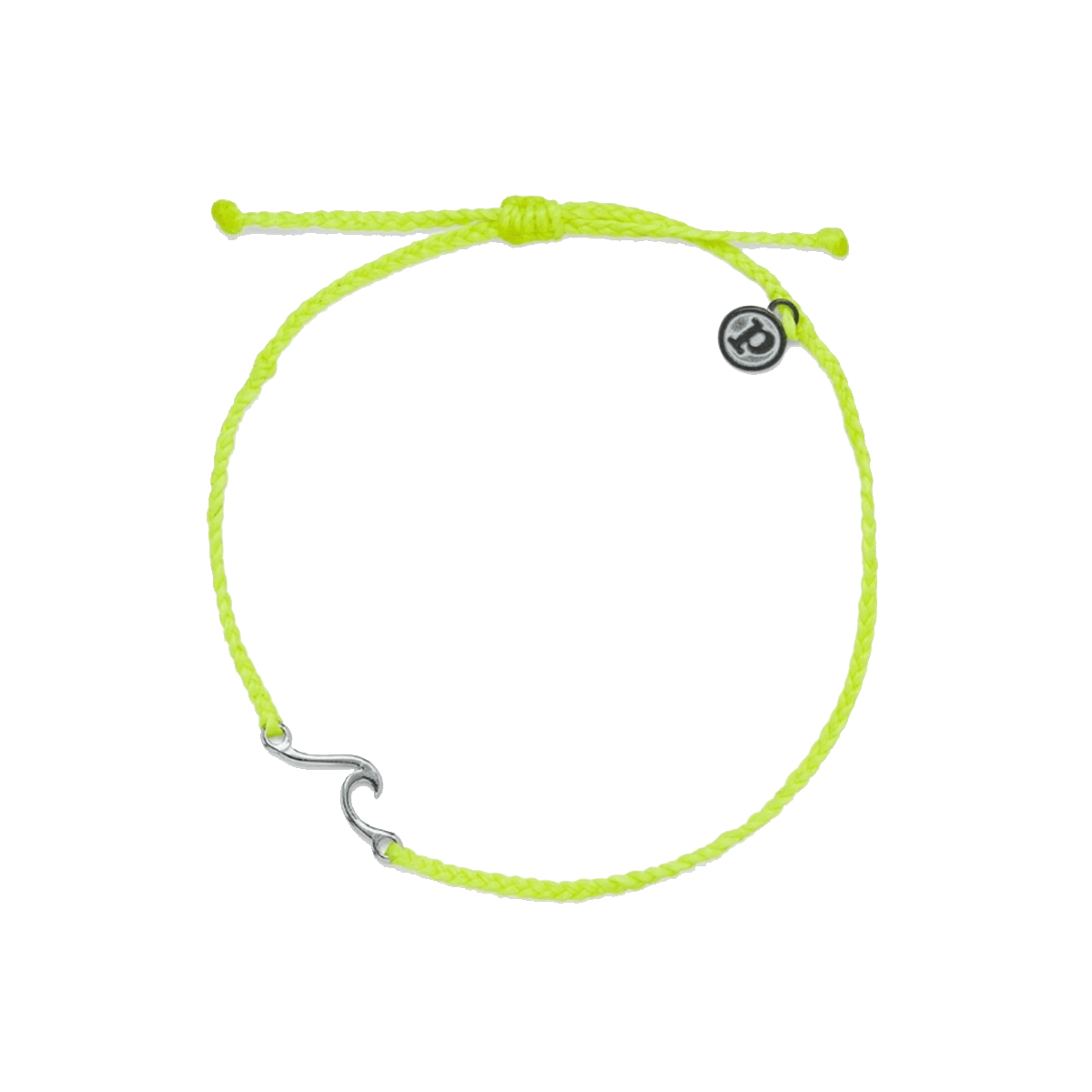 Pura Vida Shoreline Silver Anklet in Neon Yellow - BoardCo