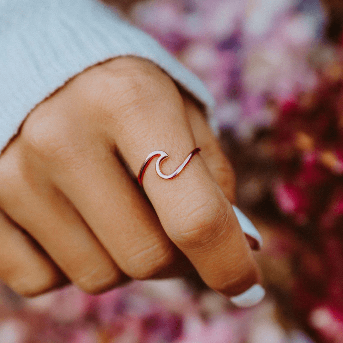 Pura Vida Wave Ring in Rose Gold - BoardCo