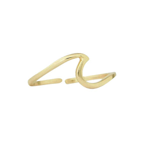 Pura Vida Wave Toe Ring in Gold - BoardCo