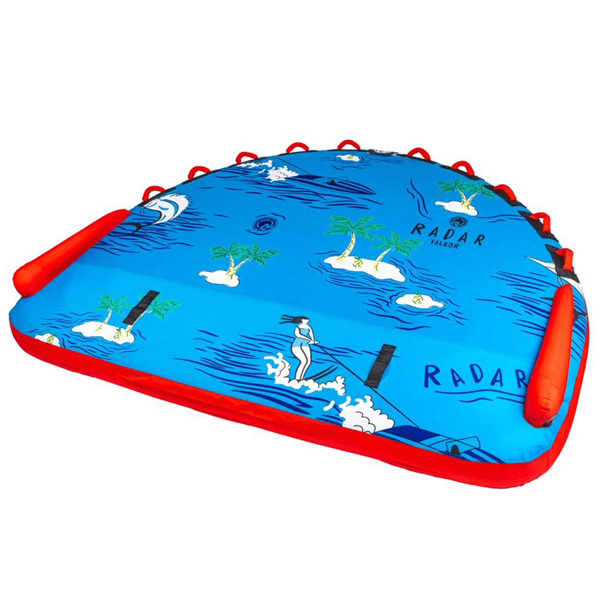 Radar Falkor Marshmallow Top 4 Person Tube Islands / Aqua / Red - BoardCo