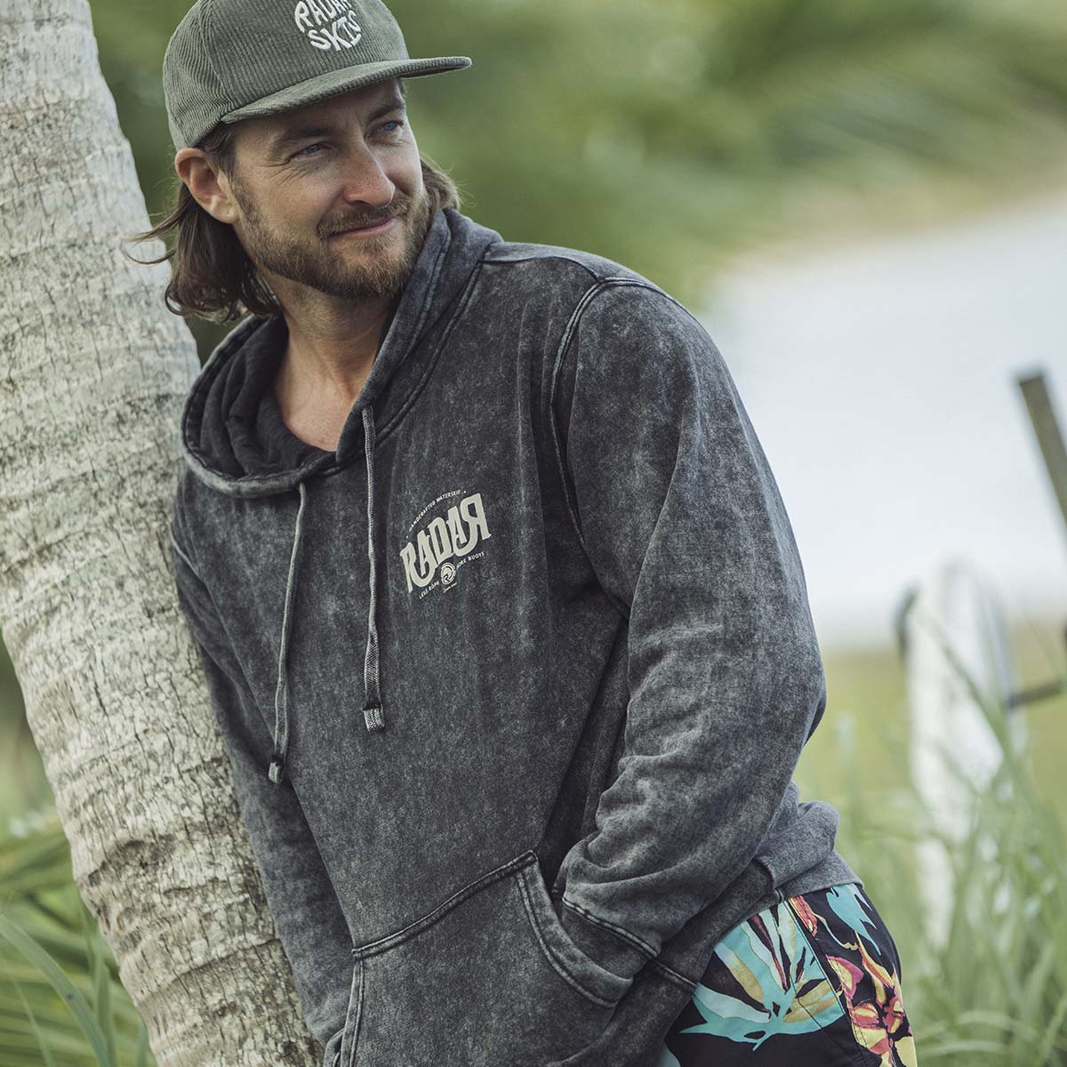 Radar Runoff Hoodie in Acid Wash - BoardCo