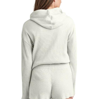Reef Beachy Long Sleeve Rib Hoodie in Marshmallow - BoardCo