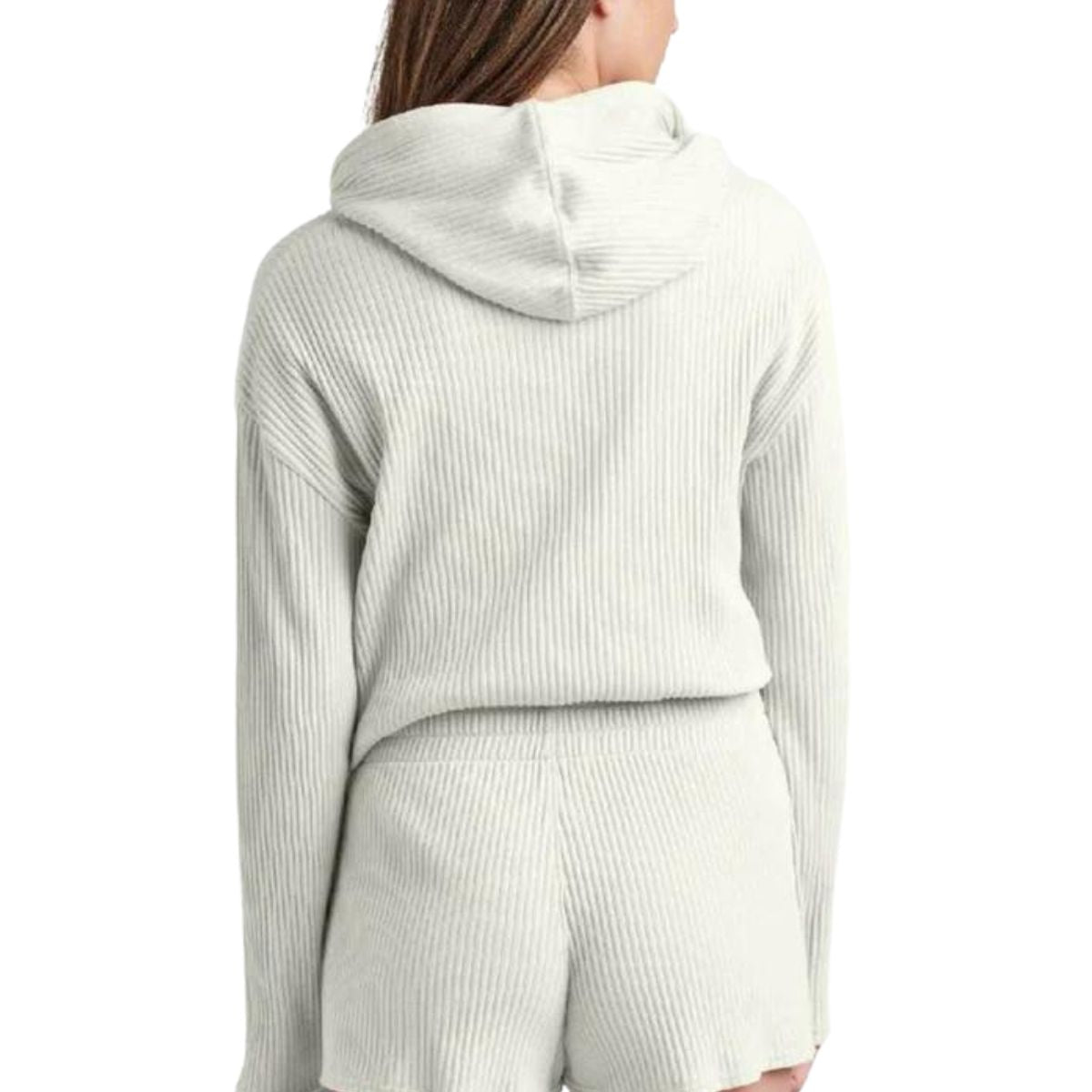 Reef Beachy Long Sleeve Rib Hoodie in Marshmallow - BoardCo