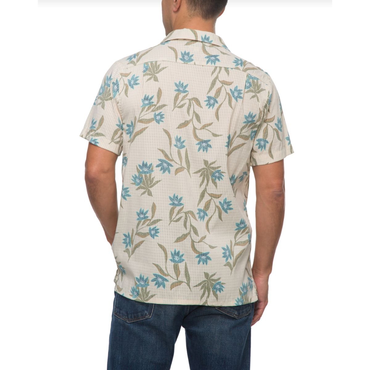 Reef Blake Short Sleeve Woven Men's Top in Fog - BoardCo
