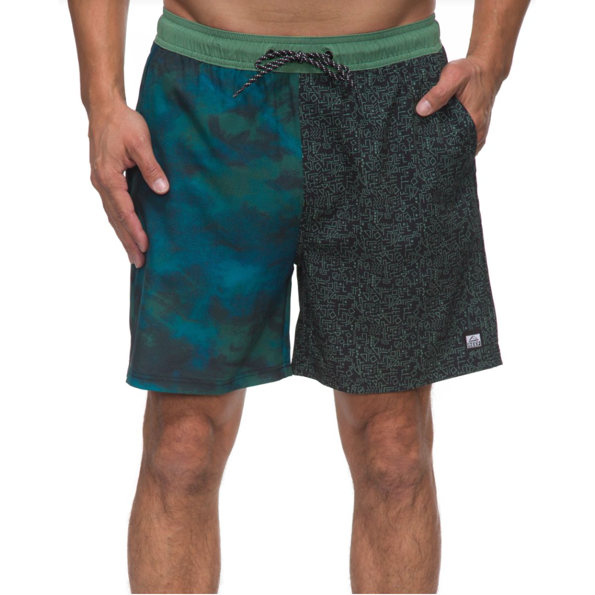 Reef Elliot Woven Short in Dark Ivy - BoardCo