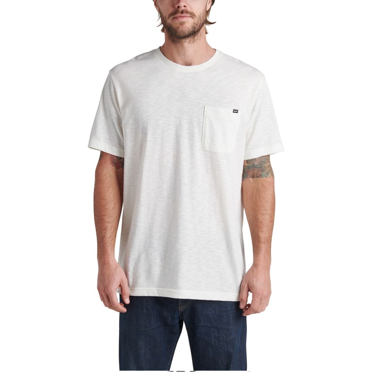 Reef Humboldt Short Sleeve Men's Pocket Tee in Marshmallow - BoardCo