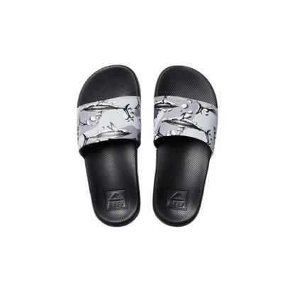 Reef Kids One Slide in Grey Camo Shark - BoardCo