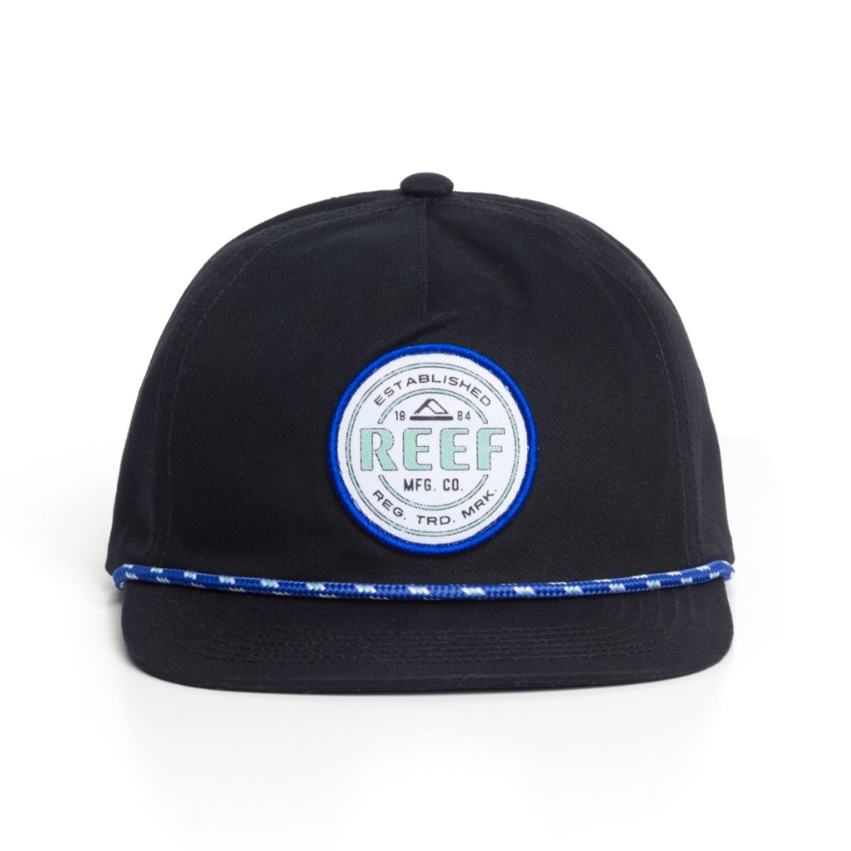 Reef Newbury Flat Bill Cord Hat in Caviar - BoardCo
