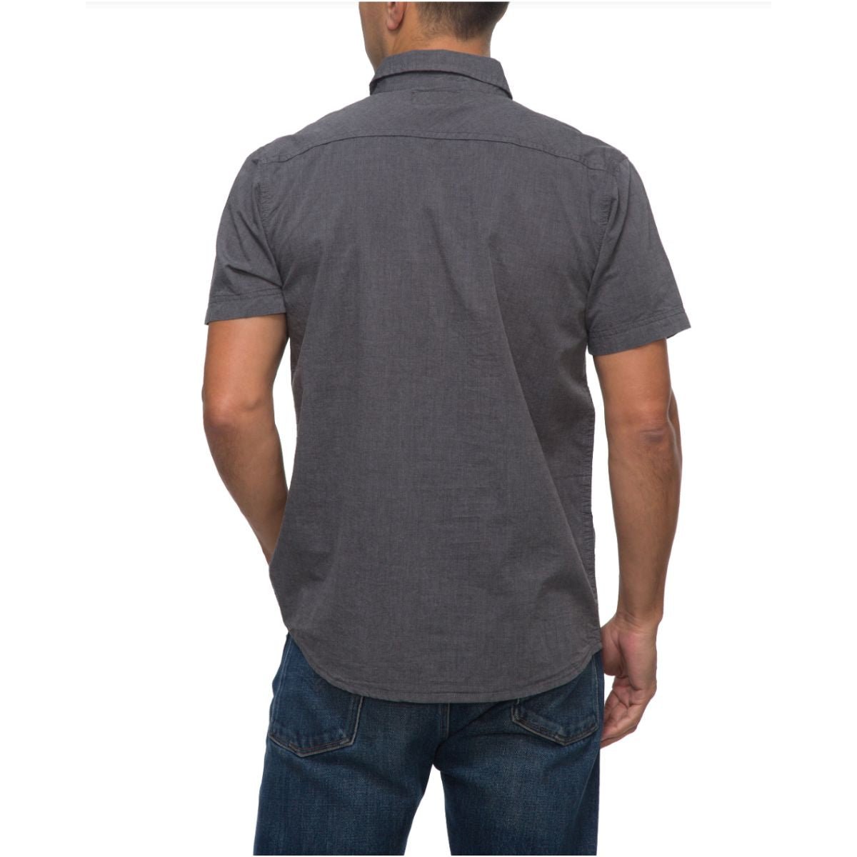 Reef Winfred Short Sleeve Poplin Shirt in Caviar - BoardCo