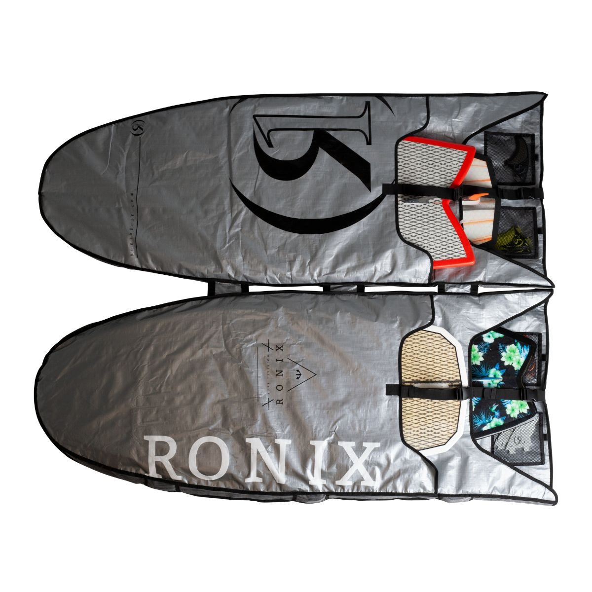 Ronix Bimini Top 4 Board Surf Case - Heather Grey / Orange - BoardCo