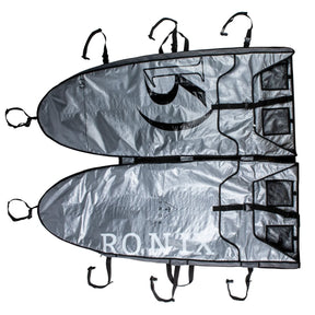 Ronix Bimini Top 4 Board Surf Case - Heather Grey / Orange - BoardCo