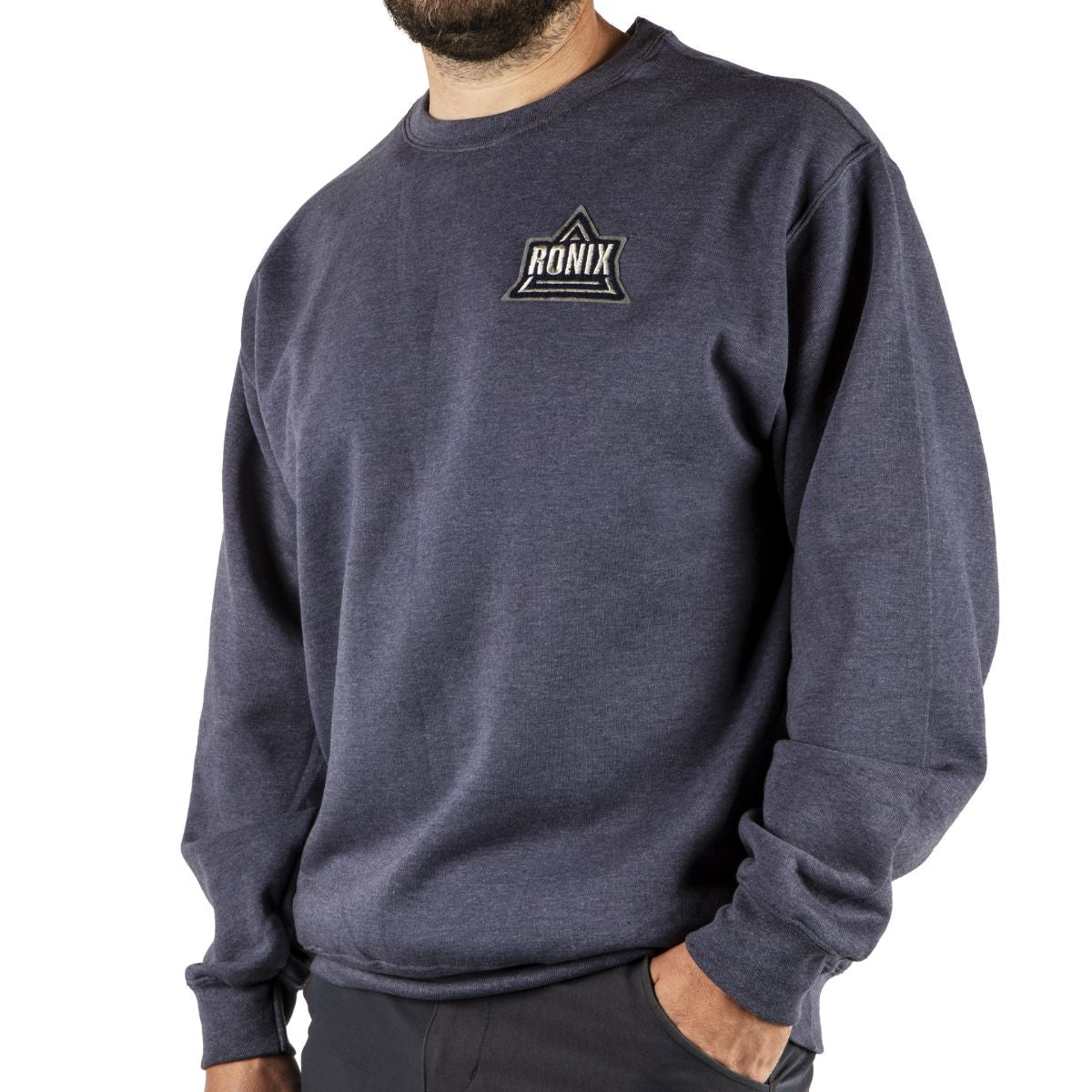 Ronix Game Changer Crew Neck in Heather Navy - BoardCo