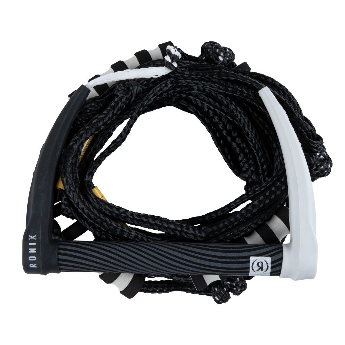 Ronix Silicone Bungee 25' Surf Rope with 11in. Handle in Black/White - BoardCo