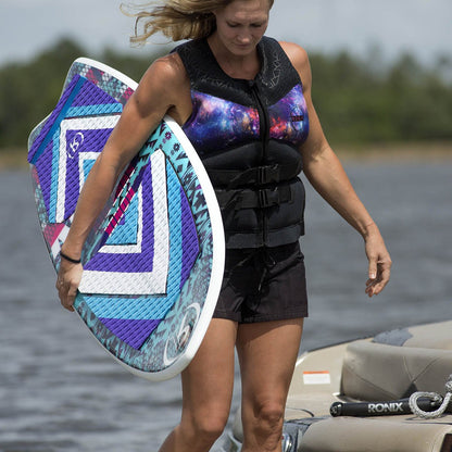 Ronix Women's Koal w/Technora Fish Wakesurf Board Blue/Purple/Pink 2018 - BoardCo