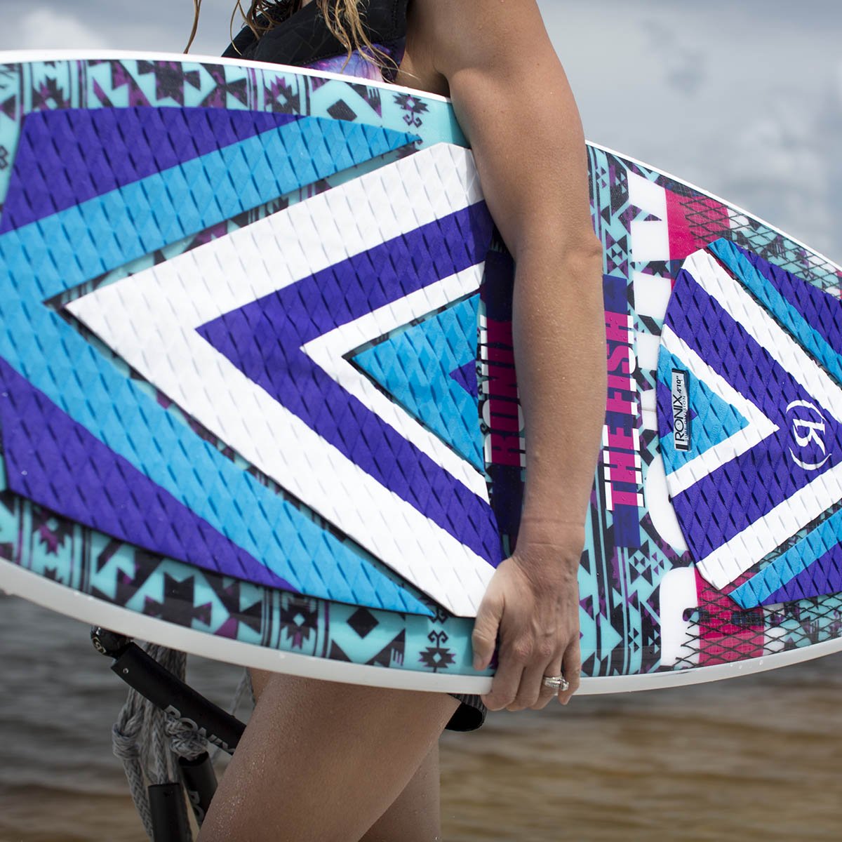 Ronix Women's Koal w/Technora Fish Wakesurf Board Blue/Purple/Pink 2018 - BoardCo