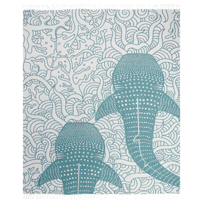 Sand Cloud Blue Whale Shark XL Towel - BoardCo