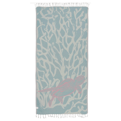Sand Cloud Blush Coral Reef Turtle Towel - BoardCo