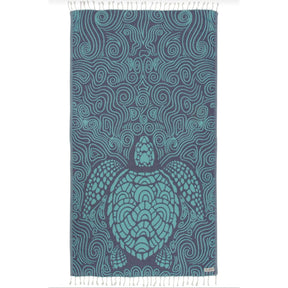 Sand Cloud Mint Swirl Turtle Towel Beach Towel - BoardCo