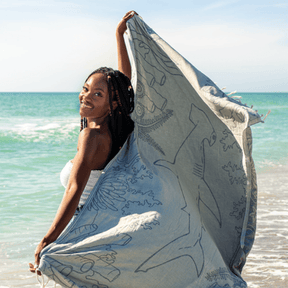 Sand Cloud Sage Hammerhead Reef Beach Towel - BoardCo