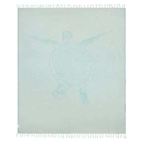 Sand Cloud Turquoise Sea Turtle Reef Large Beach Towel - BoardCo