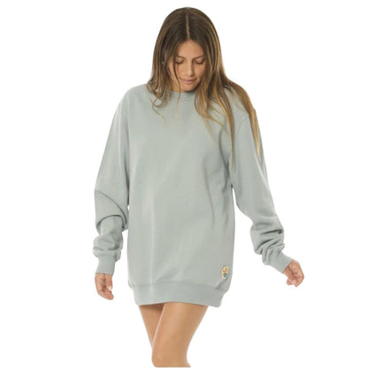 Sisstrevolution Outside Break Fleece Crew in Stone Blue - BoardCo