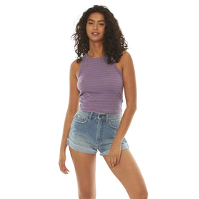 Sisstrevolution Suns Out Knit Tank in Lilac Smoke - BoardCo