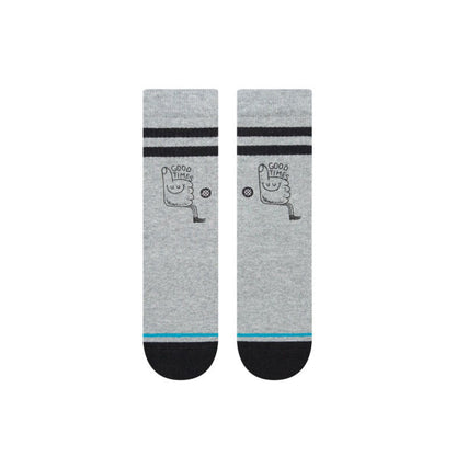 Stance Good Times Kids Socks in Heather Grey - BoardCo