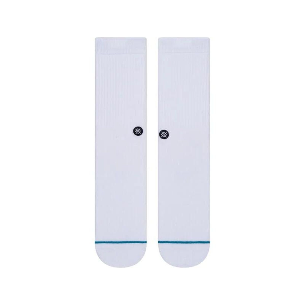 Stance Icon Socks in White/Black - BoardCo