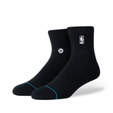 Stance NBA Logoman QTR Socks in Black - BoardCo