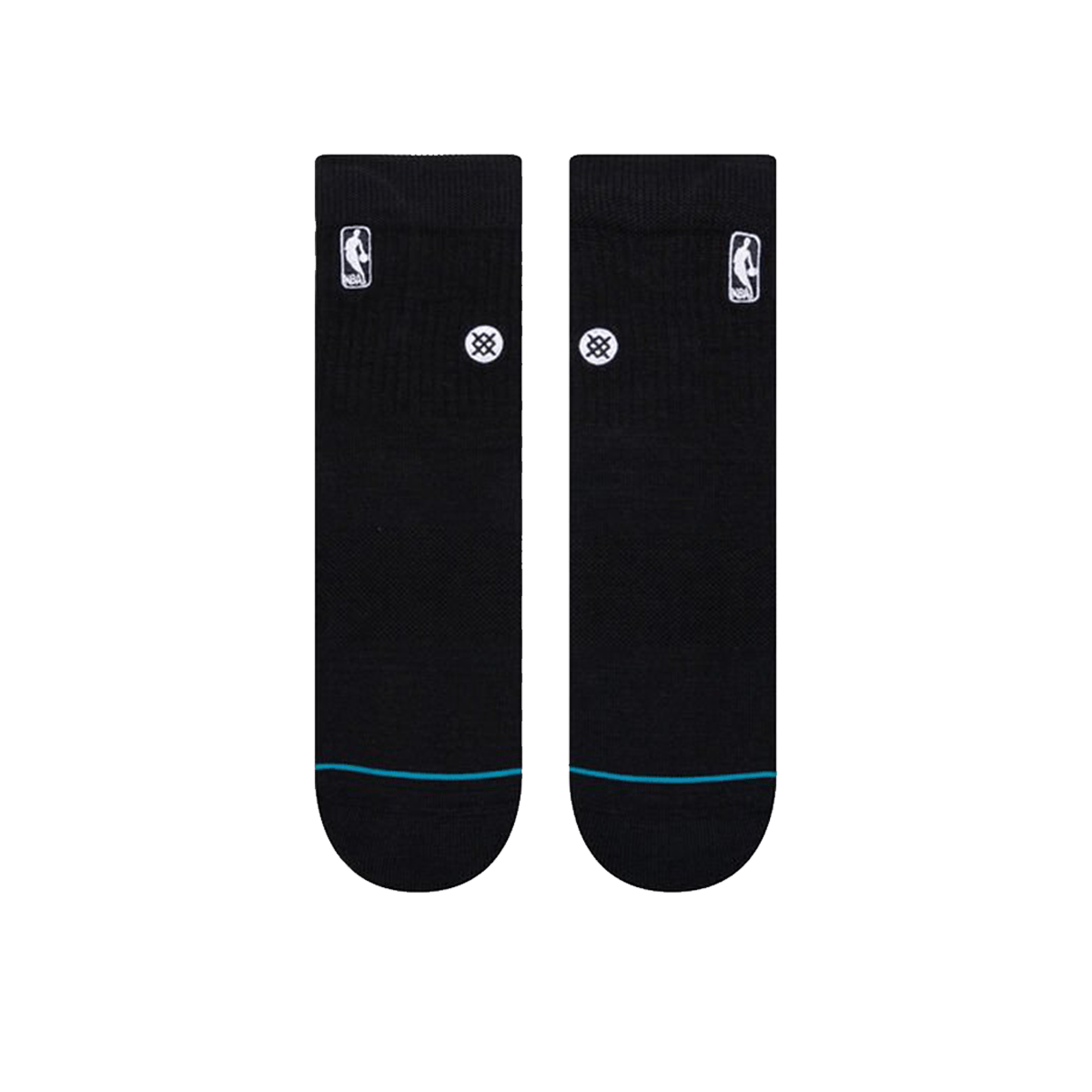 Stance NBA Logoman QTR Socks in Black - BoardCo