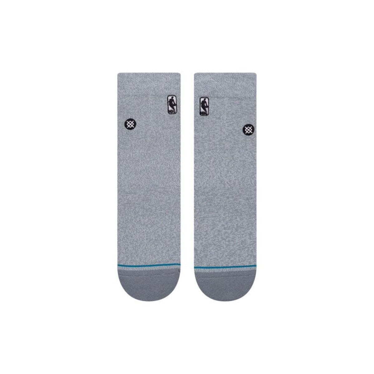 Stance NBA Logoman QTR Socks in Heather Grey - BoardCo