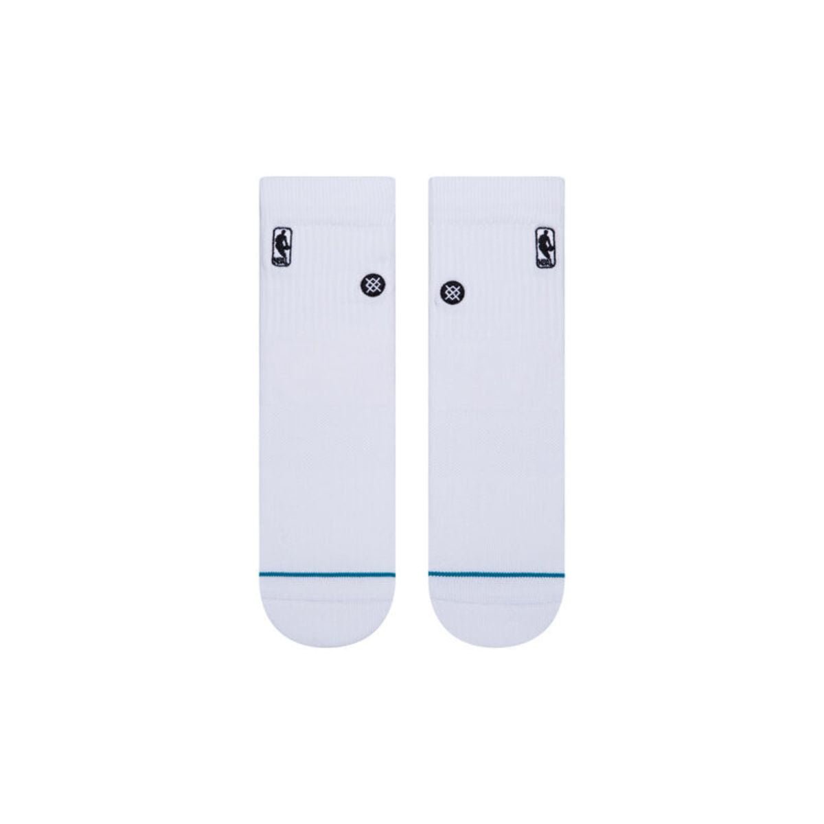 Stance NBA Logoman QTR Socks in White - BoardCo