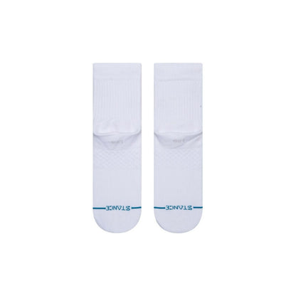 Stance NBA Logoman QTR Socks in White - BoardCo