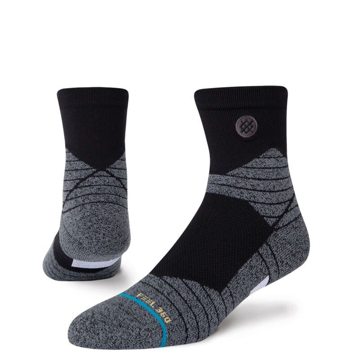 Stance Run Qtr St Socks In Black - BoardCo