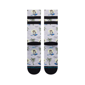 Stance Surfing Monkey Socks in Grey - BoardCo