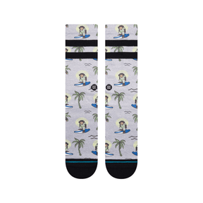 Stance Surfing Monkey Socks in Grey - BoardCo