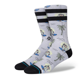 Stance Surfing Monkey Socks in Grey - BoardCo