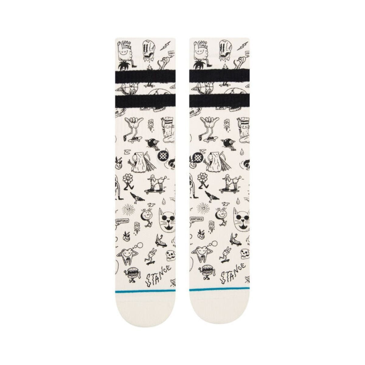 Stance Tagged Socks in Off White - BoardCo