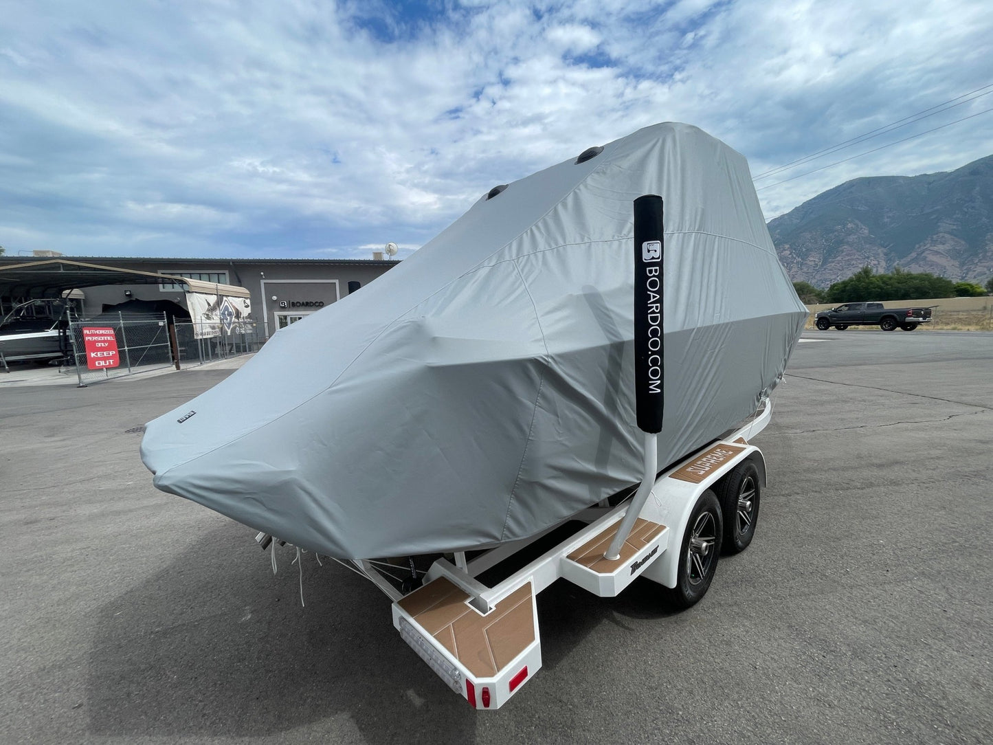 Supreme S220 with Battle and FCT Bimini Double Up Storage Cover - BoardCo