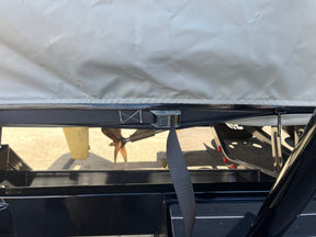 Supreme S240 With Battle Tower and FCT Bimini, Double Up Storage Cover - BoardCo