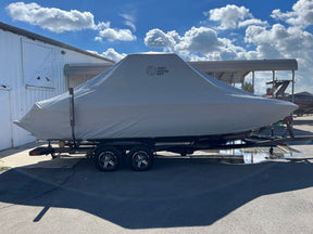 Supreme S240 With Battle Tower and FCT Bimini, Double Up Storage Cover - BoardCo