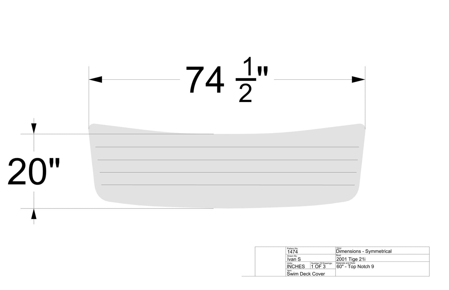 Tigé 21i Teak Swim Platform Cover - BoardCo