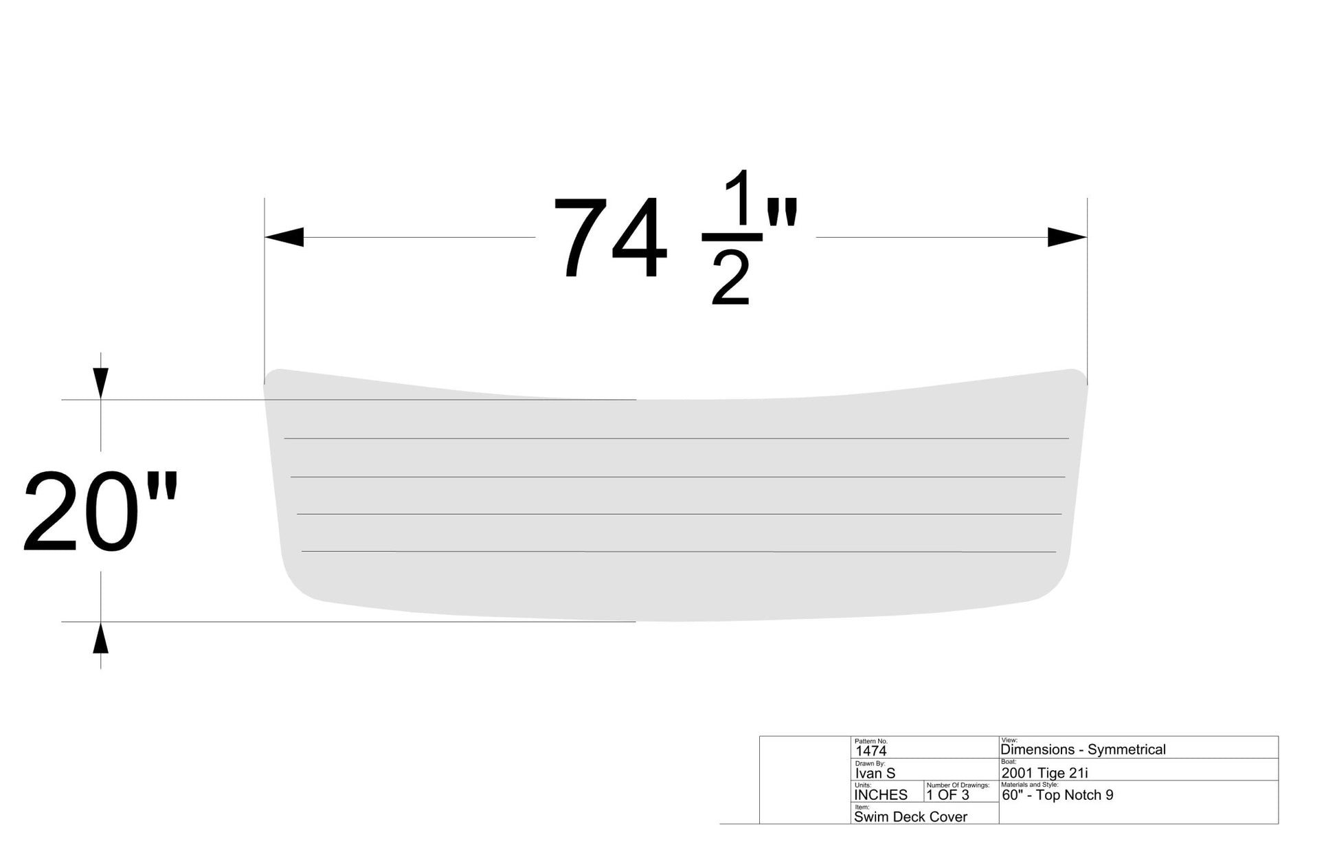 Tigé 21i Teak Swim Platform Cover - BoardCo