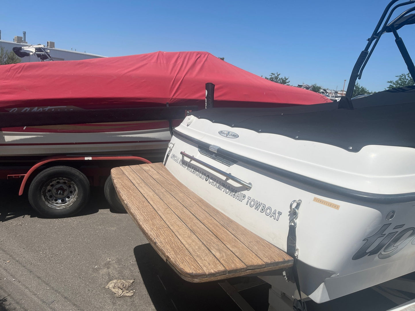 Tigé 21i Teak Swim Platform Cover - BoardCo