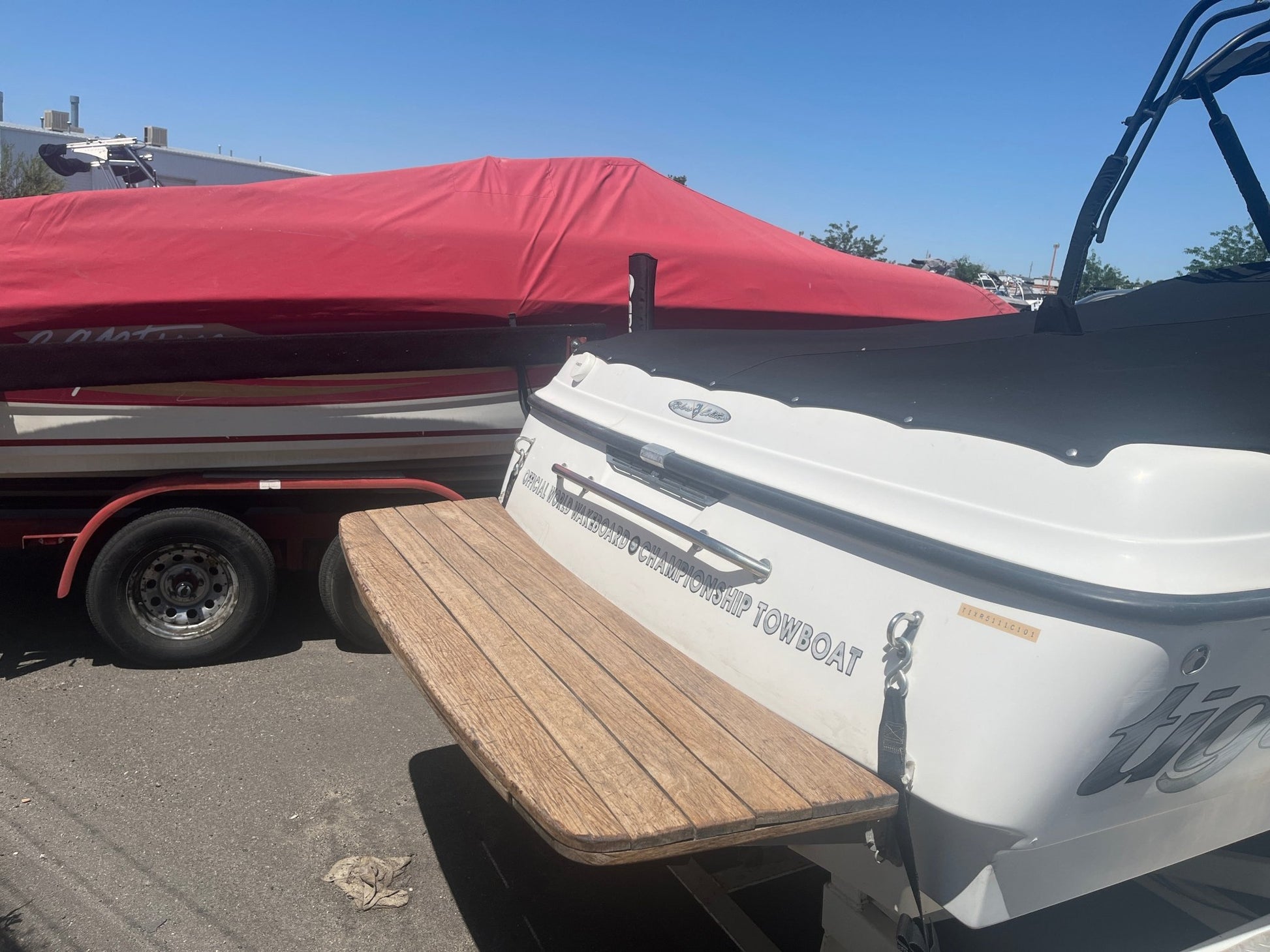 Tigé 21i Teak Swim Platform Cover - BoardCo