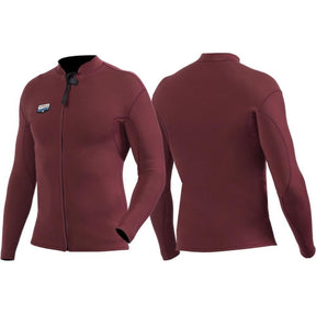 Vissla 2mm Solid Sets Front Zip Jacket in Blood - BoardCo