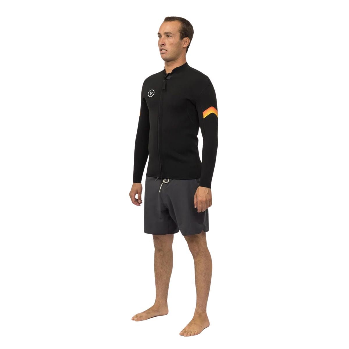 Vissla Raditude 2mm Front Zip Jacket in Black - BoardCo