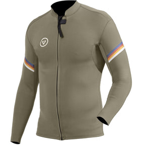 Vissla Raditude 2mm Front Zip Jacket in Dark Khaki - BoardCo